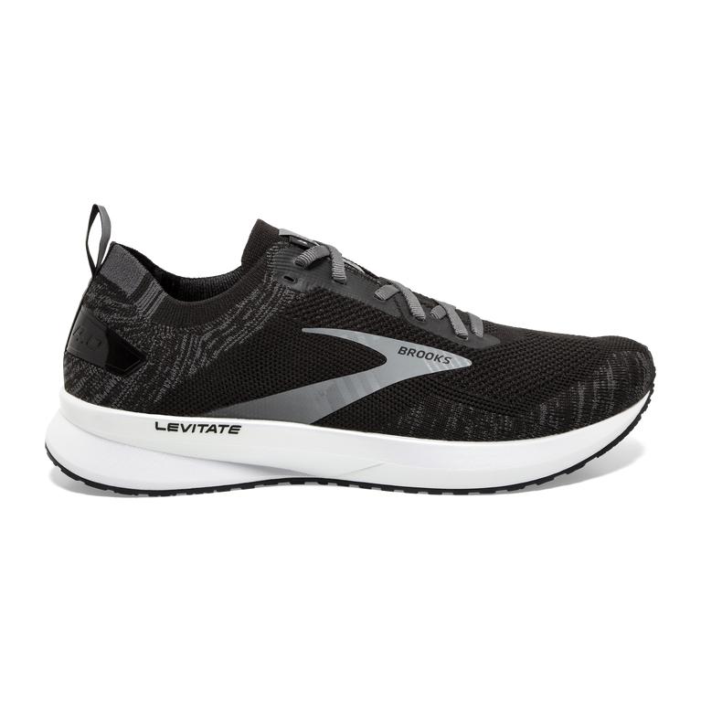 Brooks LEVITATE 4 Road Running Shoes Mens Sale - Black/Blackened Pearl/White (WCB274651)